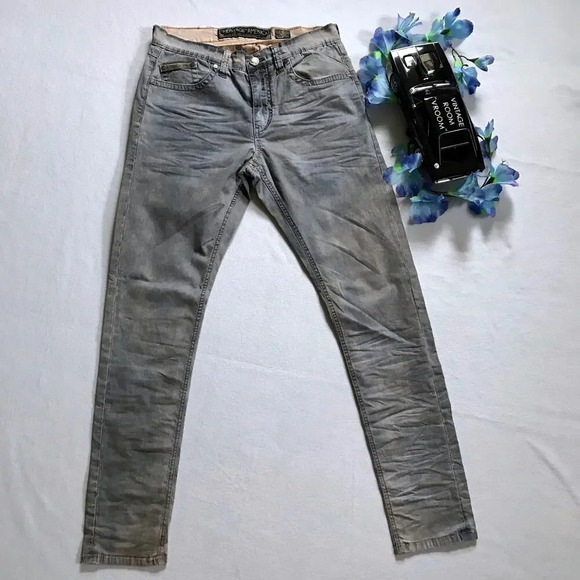 Heritage by America NWOT Gray Lightweight Skinny Jeans Men 34/33 - Picture 2 of 8